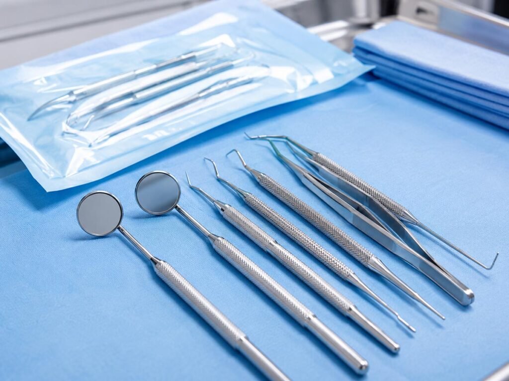 Dental hand instruments prepared for clinical use after maintenance